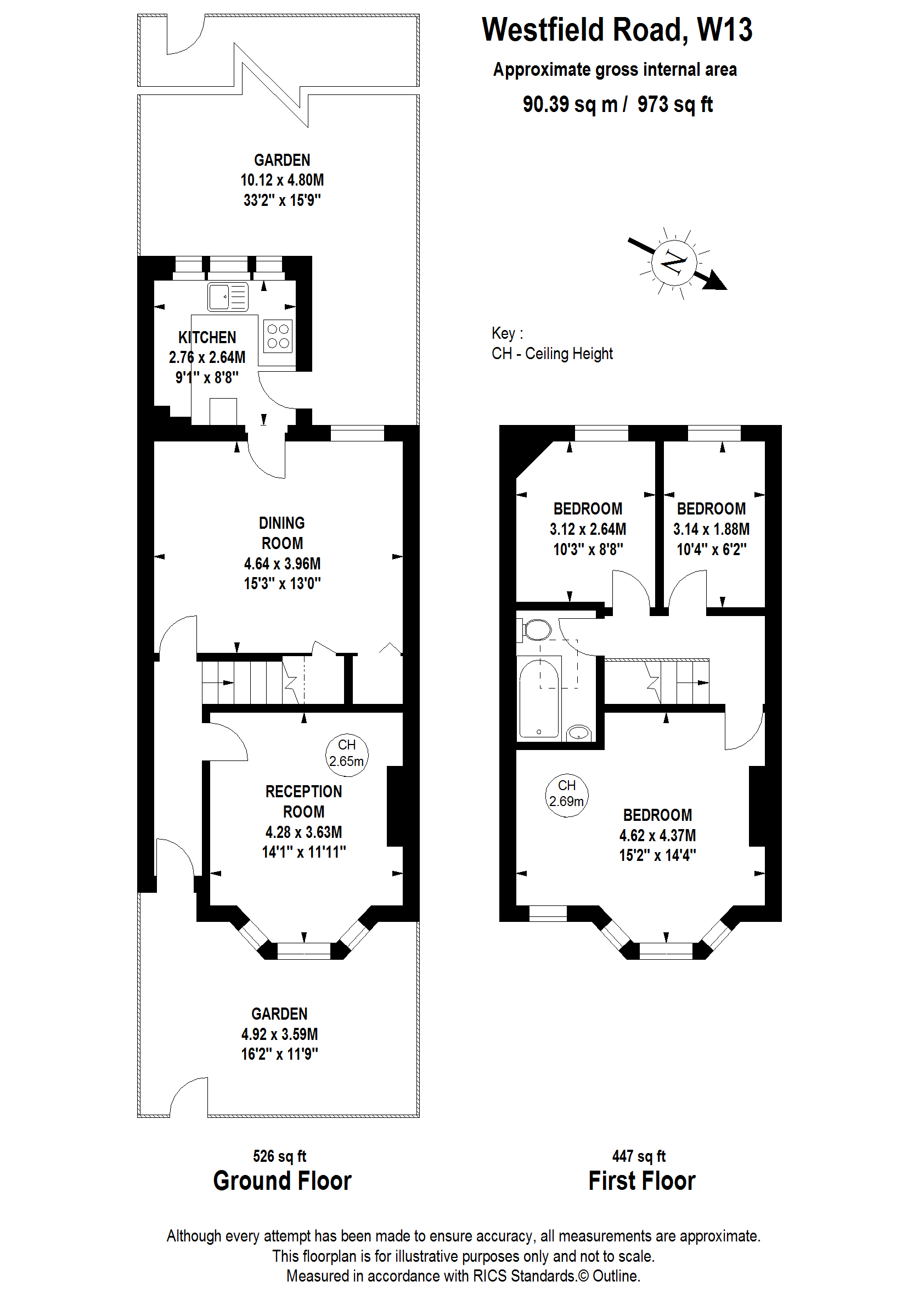 3 bed terraced house for sale in Ealing, London - Property Floorplan