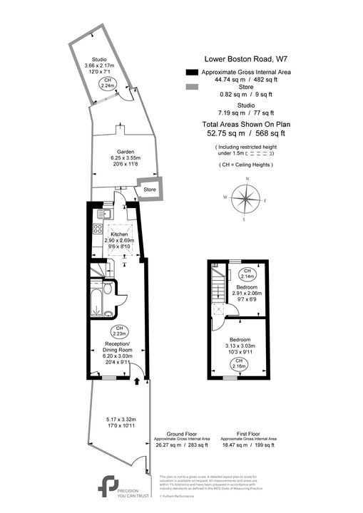 2 bed terraced house for sale in Lower Boston Road, Hanwell - Property Floorplan