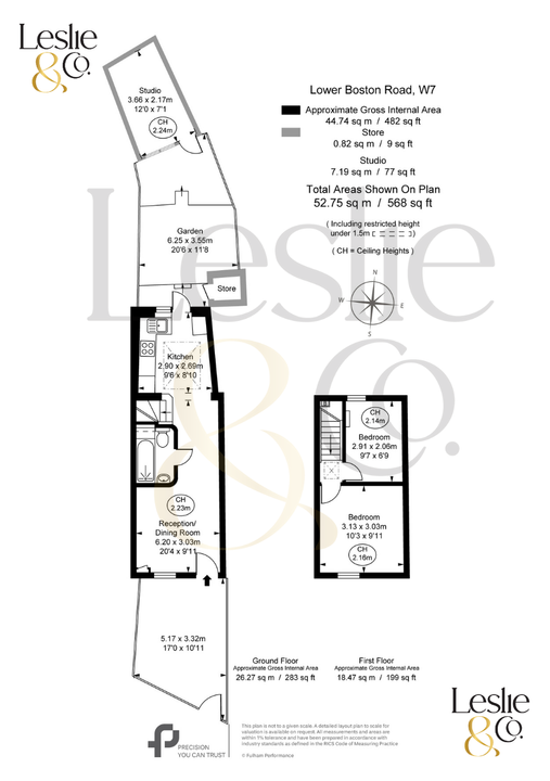 2 bed terraced house for sale in Lower Boston Road, Hanwell, London, W7 - Property Floorplan
