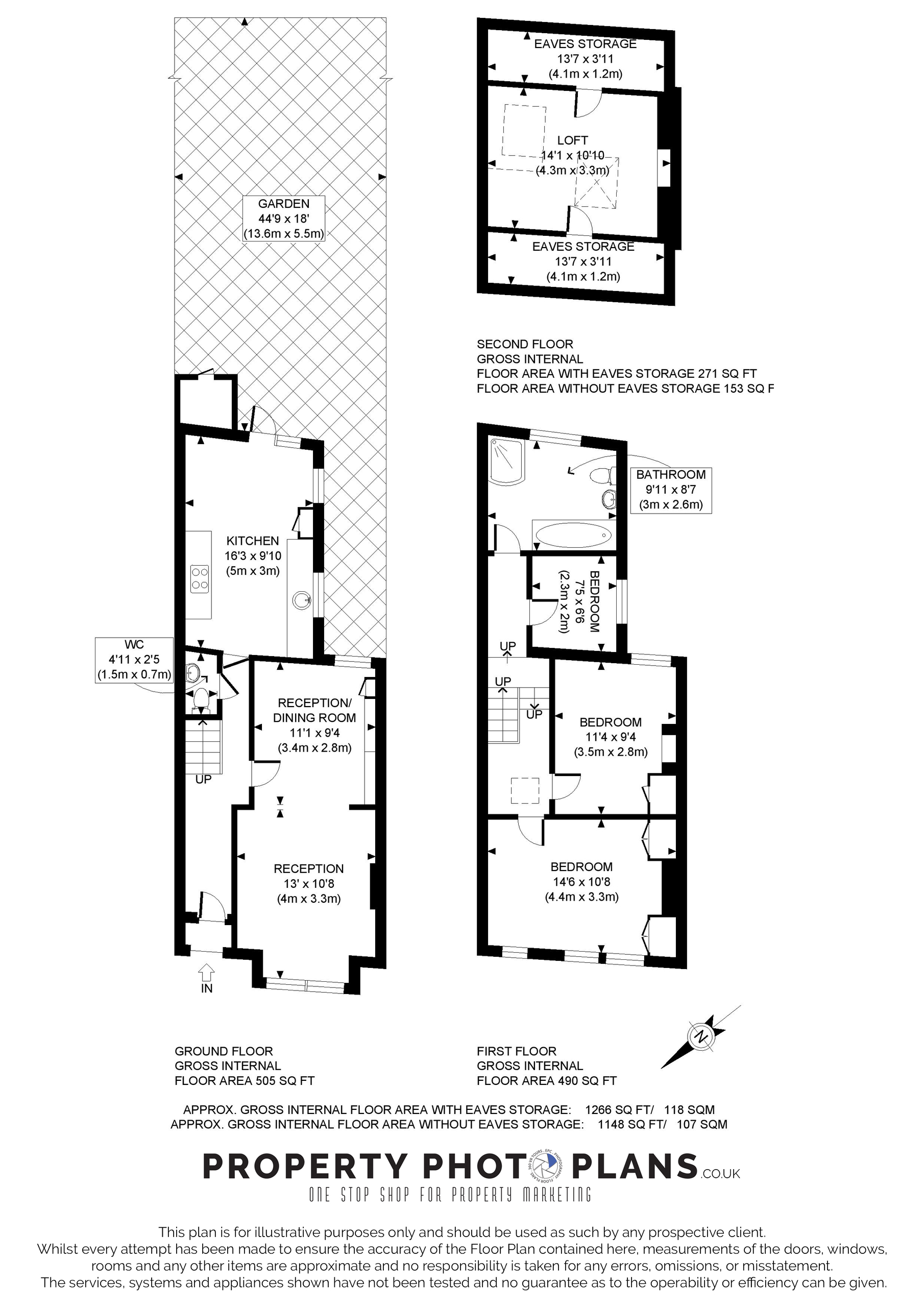 3 bed terraced house for sale in Endsleigh Road, Ealing - Property Floorplan
