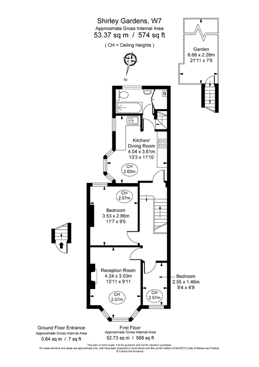 2 bed apartment for sale in Shirley Gardens, Ealing - Property Floorplan