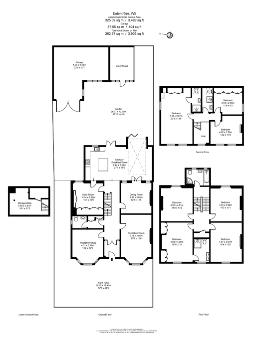 6 bed detached house to rent in Eaton Rise, Ealing - Property Floorplan