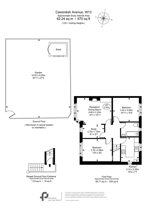 2 bed maisonette for sale in Cavendish Avenue, Ealing, London, W13 - Property Floorplan