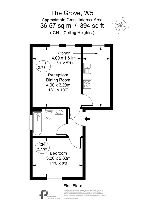 1 bed apartment for sale in The Grove, Ealing - Property Floorplan