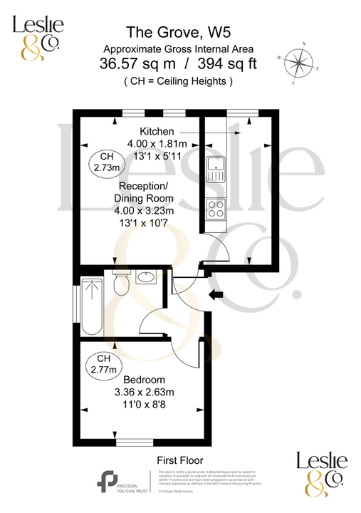 1 bed apartment for sale in The Grove, Ealing, London, W5 - Property Floorplan