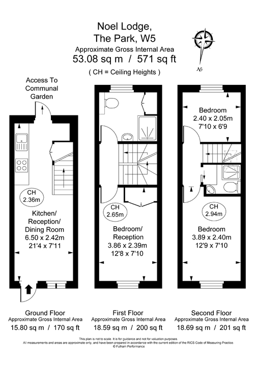 2 bed terraced house for sale in The Park, Ealing - Property Floorplan