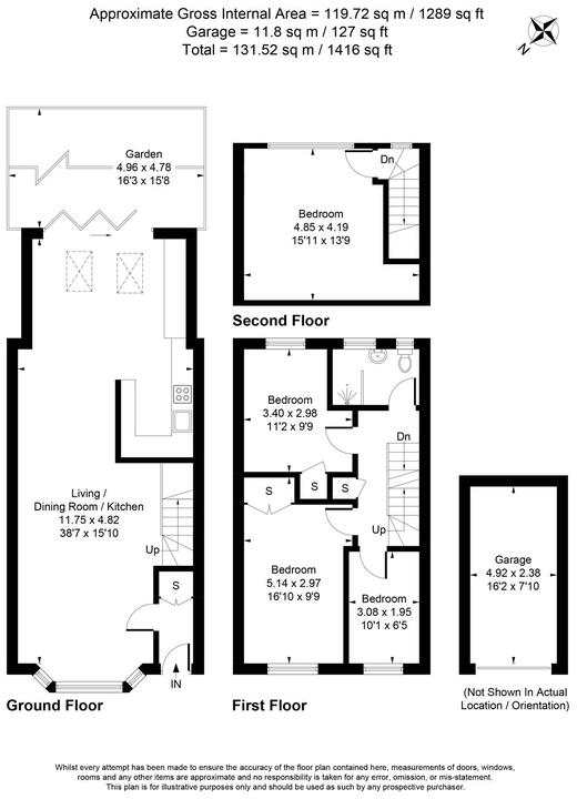 4 bed terraced house for sale in Road, Hanwell - Property Floorplan