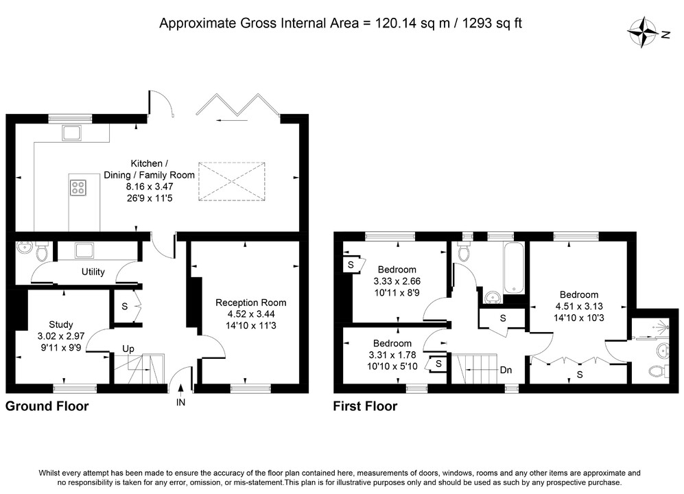 3 bed terraced house for sale in Malthouse Square, Beaconsfield - Property Floorplan