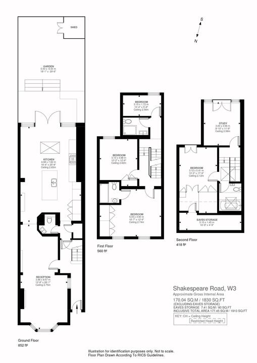 5 bed semi-detached house for sale in Shakespeare Road, Acton - Property Floorplan