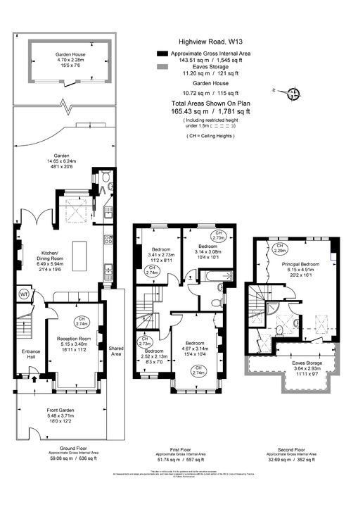 5 bed terraced house to rent in Highview Road, Ealing - Property Floorplan