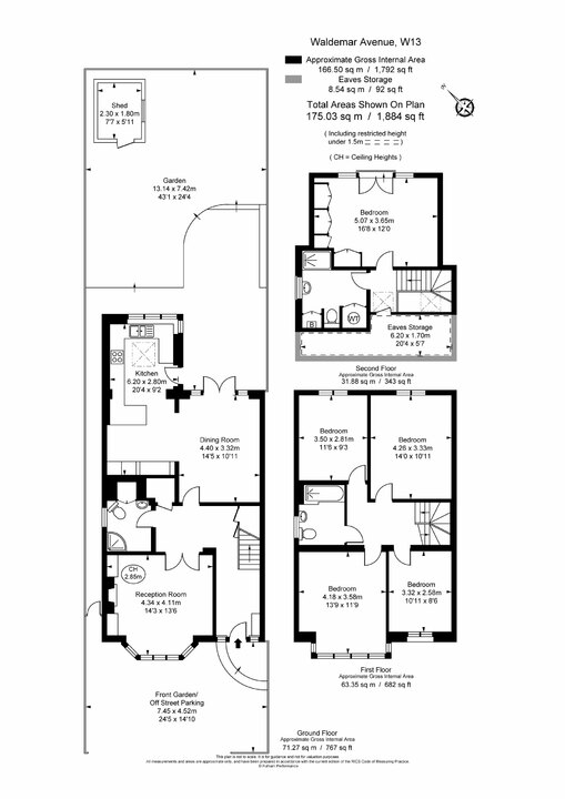 5 bed semi-detached house for sale in Waldemar Avenue, London - Property Floorplan