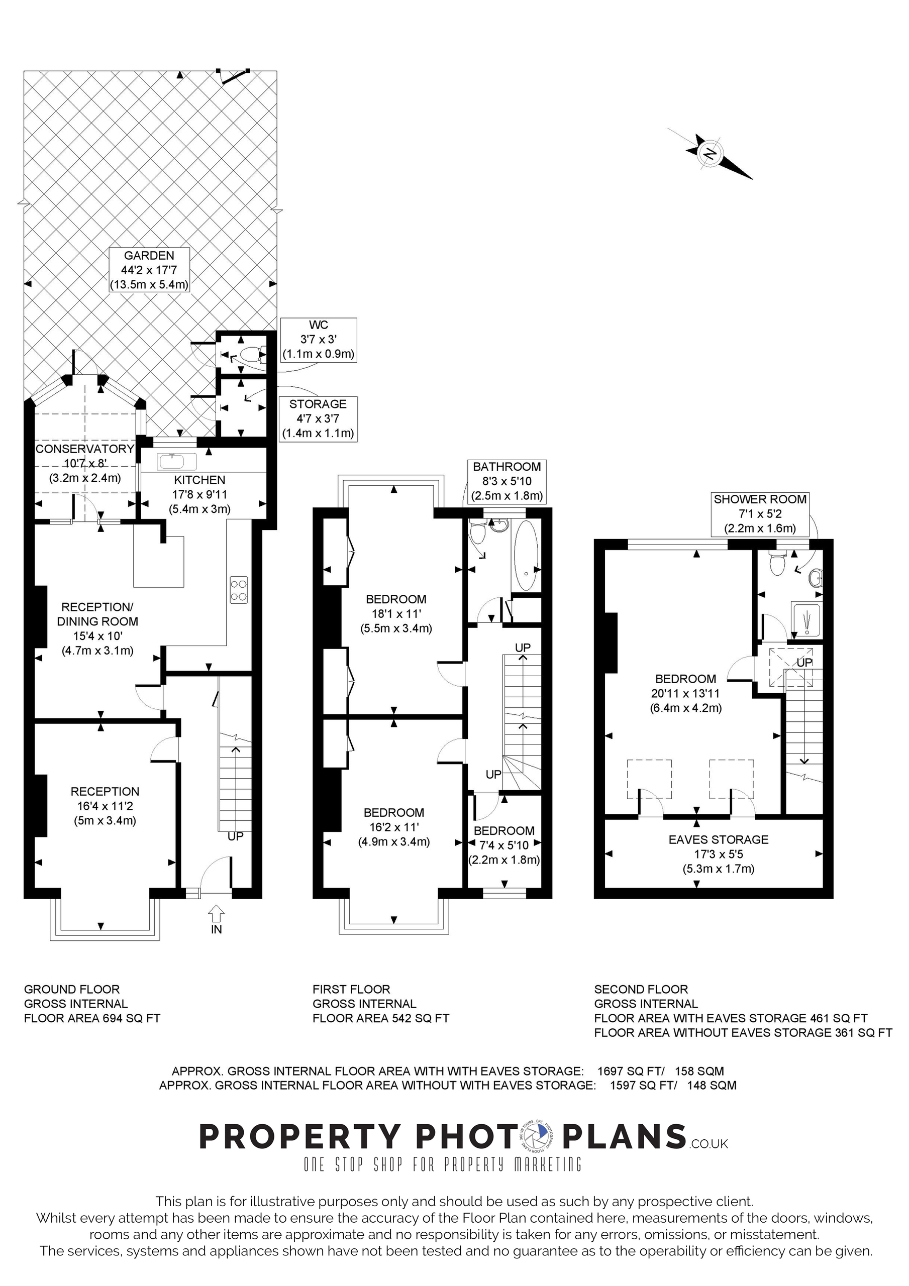 4 bed terraced house to rent in St. Georges Avenue, Ealing - Property Floorplan