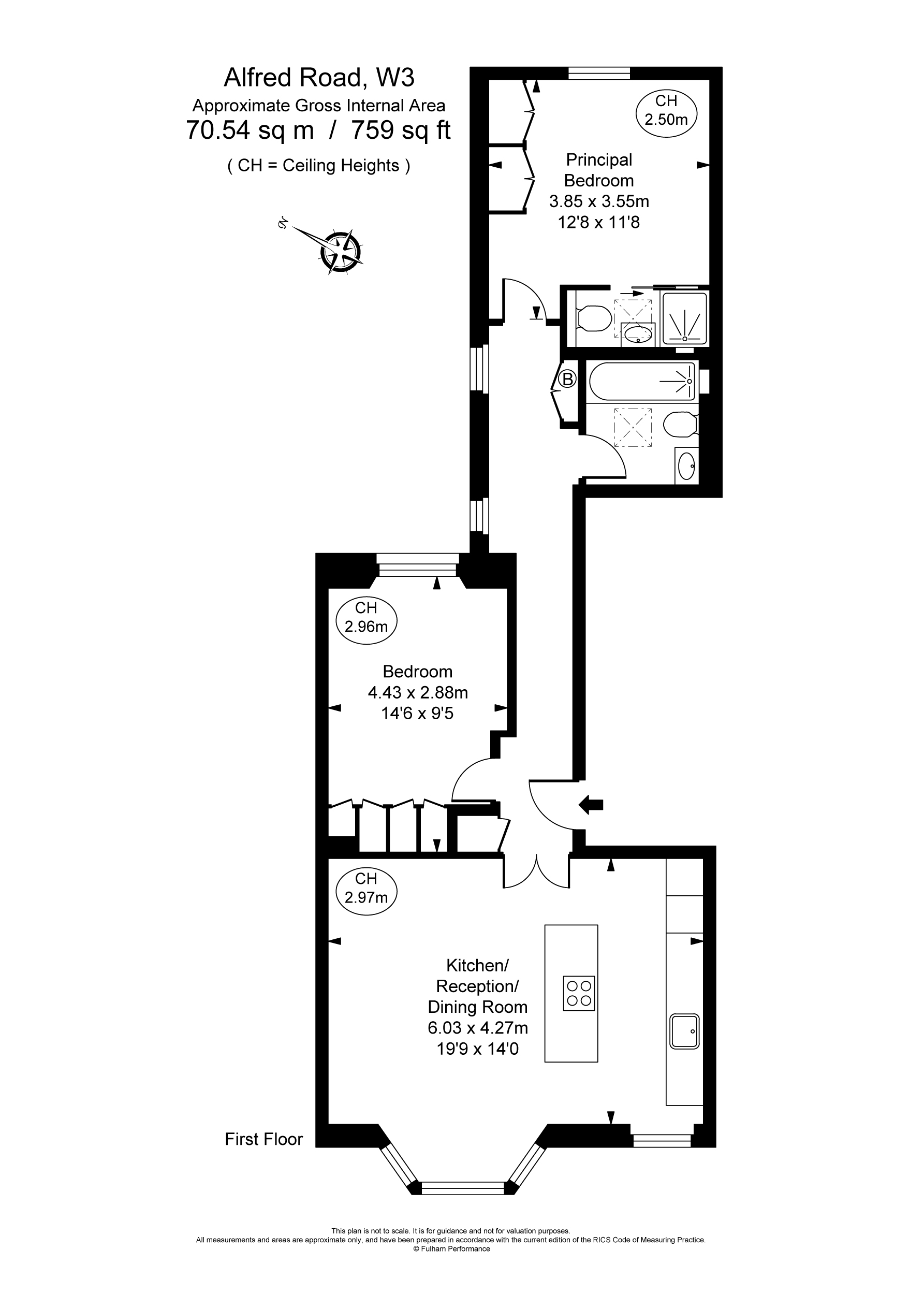 2 bed apartment to rent in Alfred Road, Acton - Property Floorplan