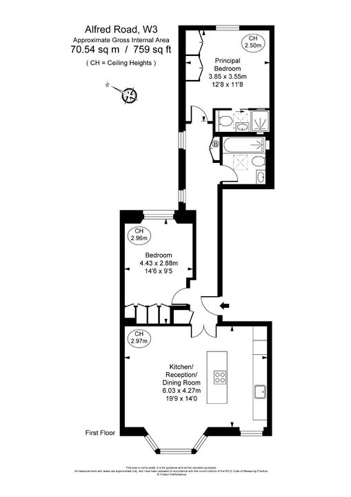 2 bed apartment to rent in Alfred Road, Acton - Property Floorplan