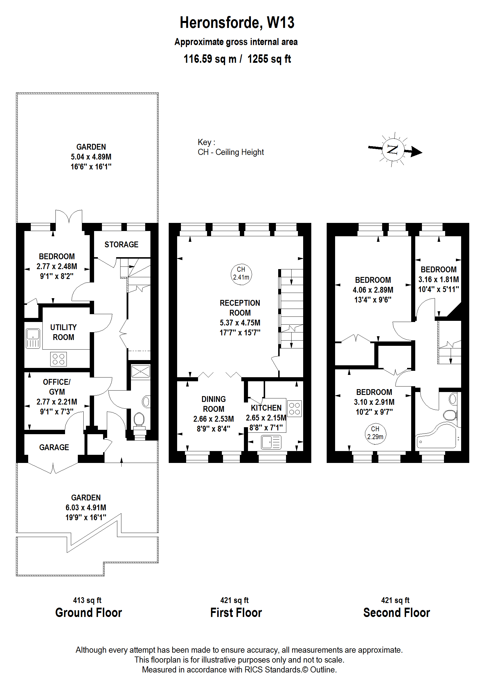 4 bed terraced house for sale in Ealing, London - Property Floorplan