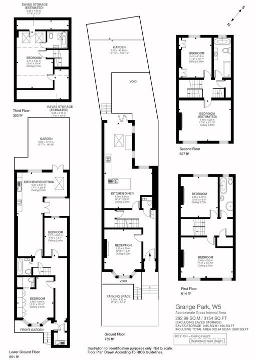 7 bed terraced house for sale in Grange Park, Ealing - Property Floorplan