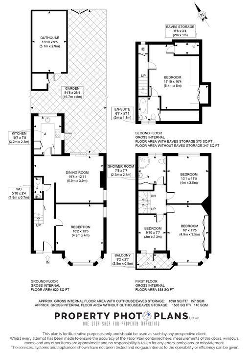 4 bed semi-detached house to rent in Princes Gardens, Acton - Property Floorplan