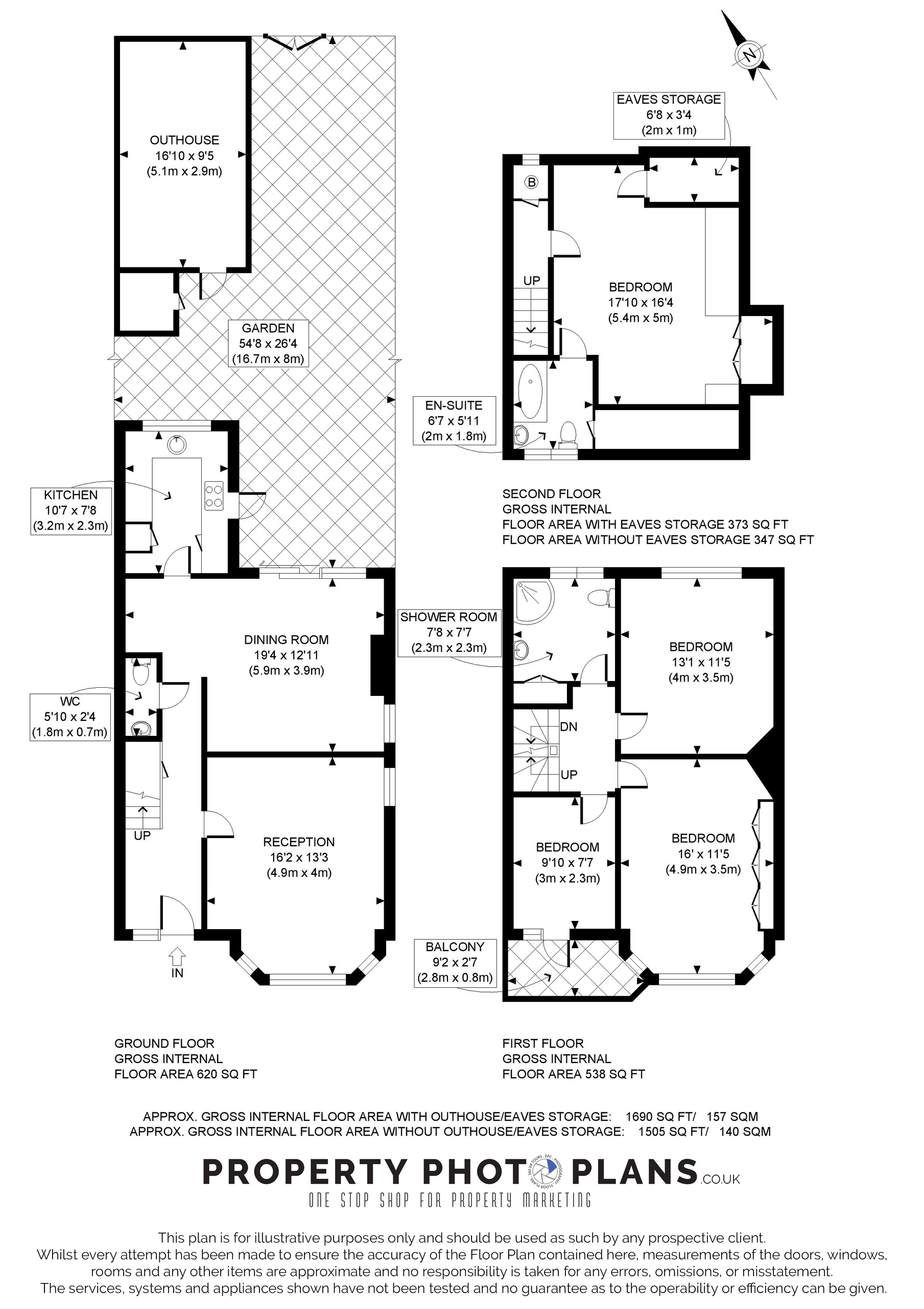 4 bed semi-detached house to rent in Princes Gardens, Acton - Property Floorplan