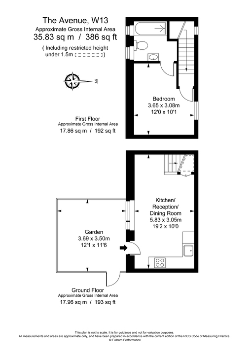 1 bed apartment for sale in The Avenue, Ealing - Property Floorplan