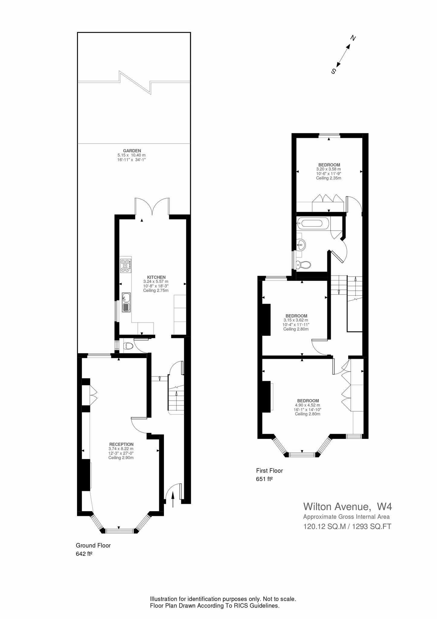 3 bed terraced house for sale in Wilton Avenue, Chiswick - Property Floorplan