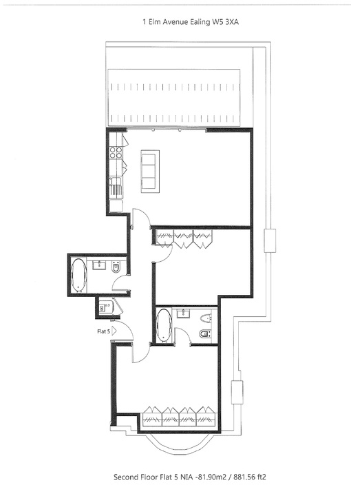 2 bed apartment to rent in Elm Avenue, London - Property Floorplan