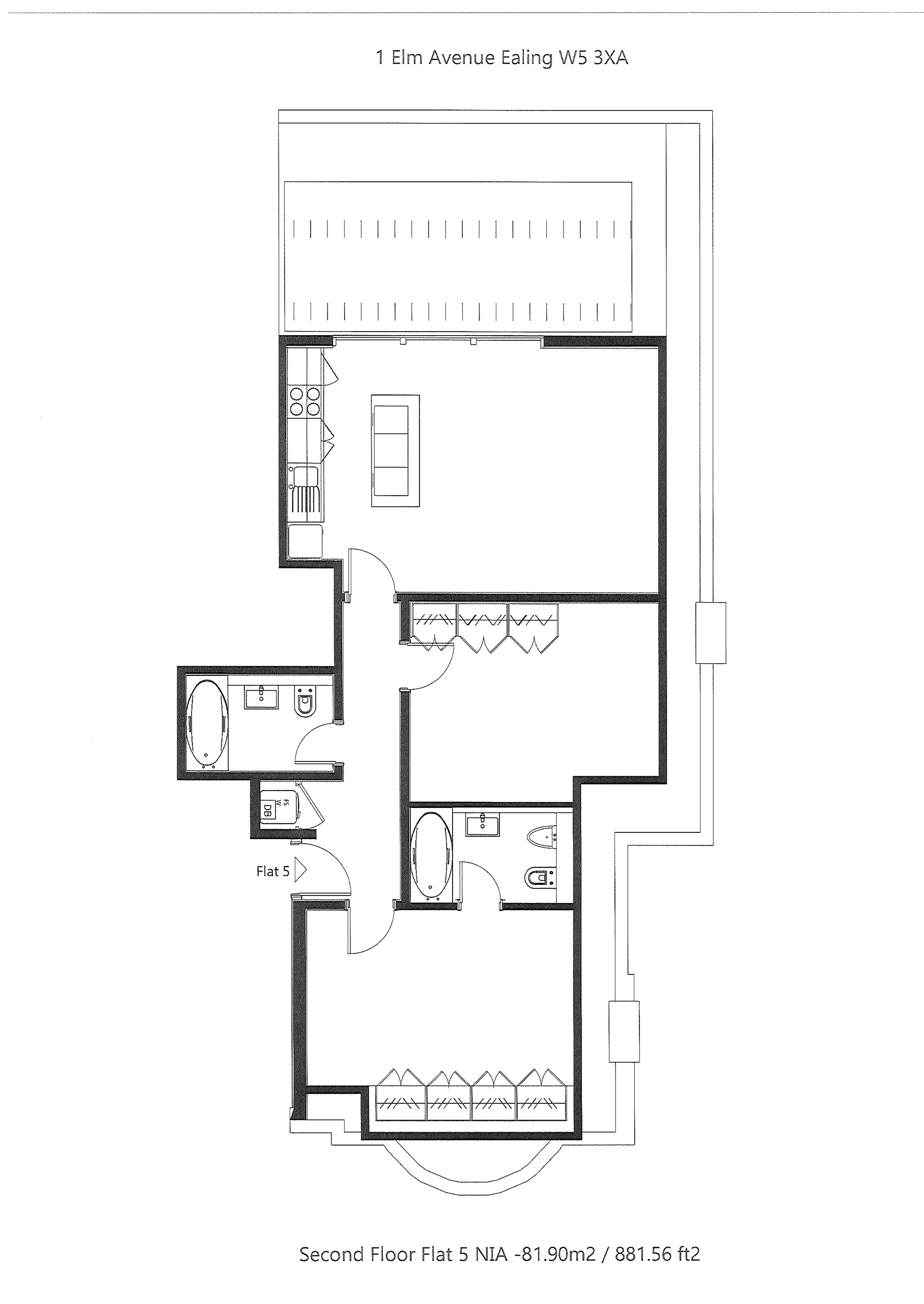 2 bed apartment to rent in Elm Avenue, London - Property Floorplan