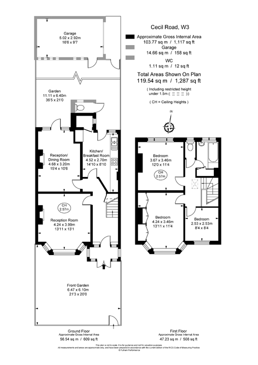 3 bed terraced house for sale in Cecil Road, Acton - Property Floorplan