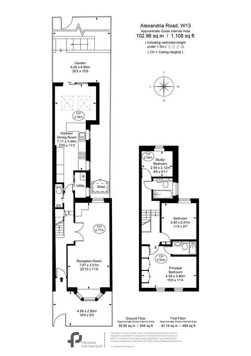 3 bed terraced house for sale in Alexandria Road, London - Property Floorplan