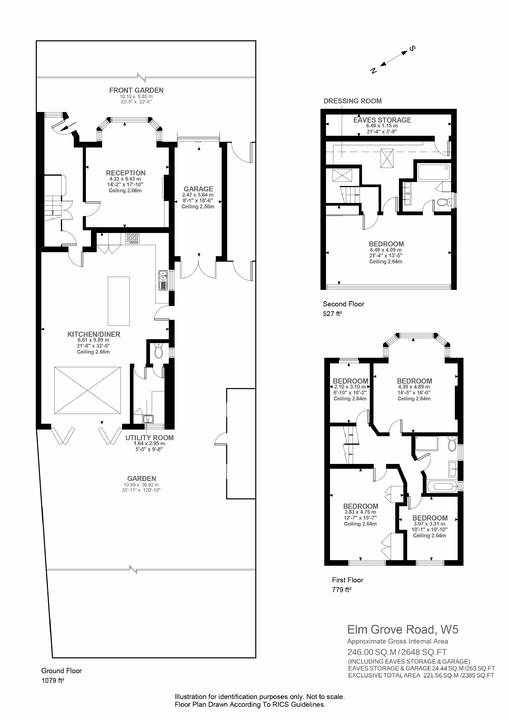 5 bed semi-detached house for sale in Elm Grove Road, Ealing - Property Floorplan