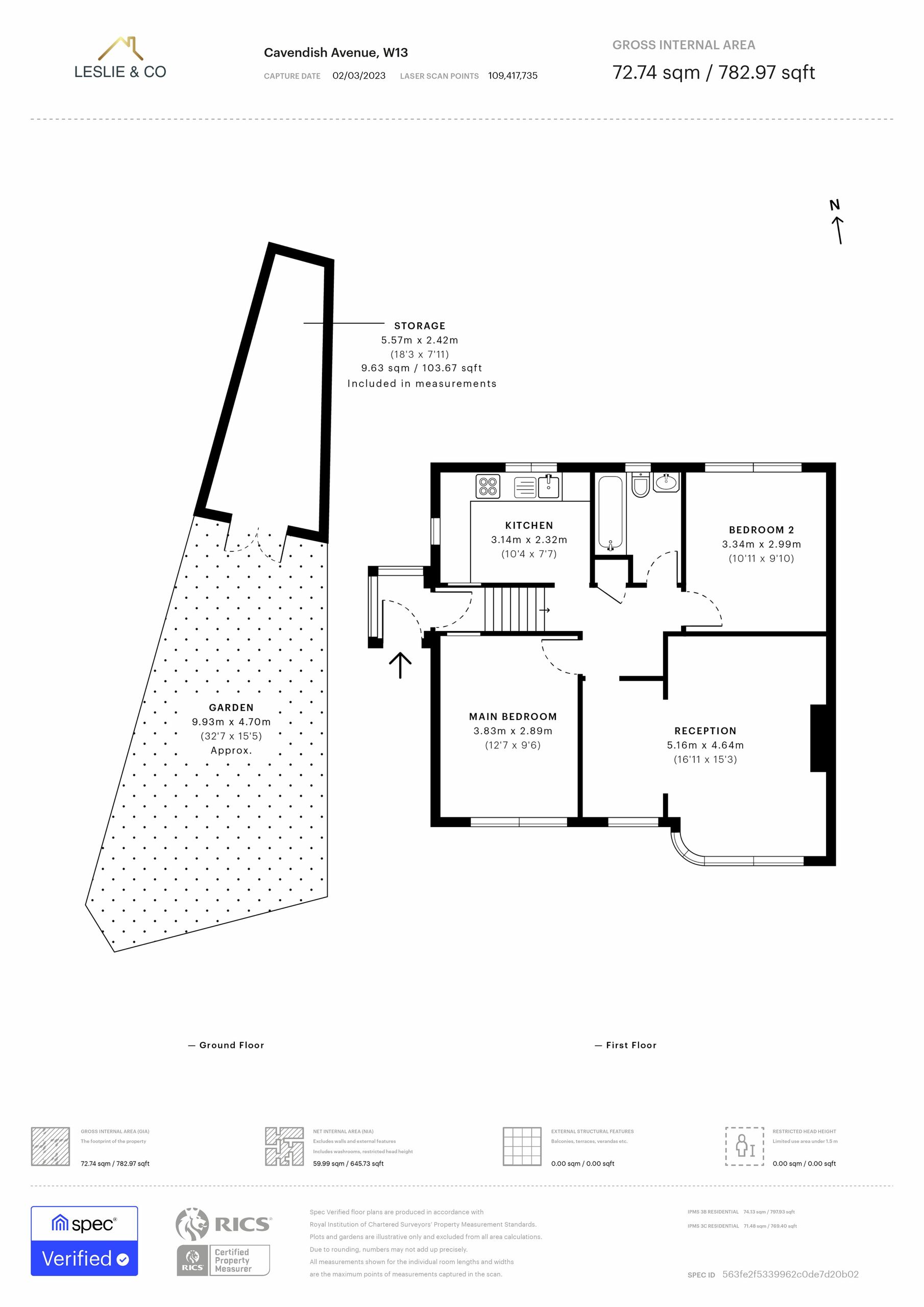 2 bed apartment for sale in Cavendish Avenue, London - Property Floorplan
