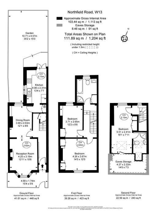 3 bed end of terrace house to rent in Northfield Road, Ealing, London, W13 - Property Floorplan