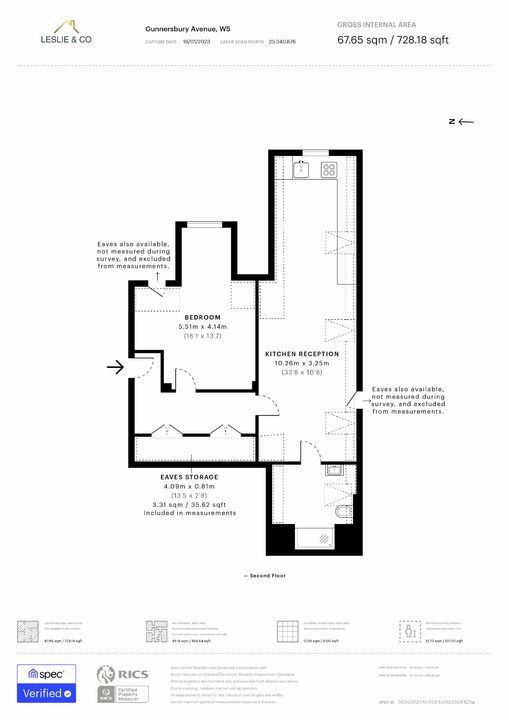 1 bed apartment to rent in Gunnersbury Avenue, London - Property Floorplan