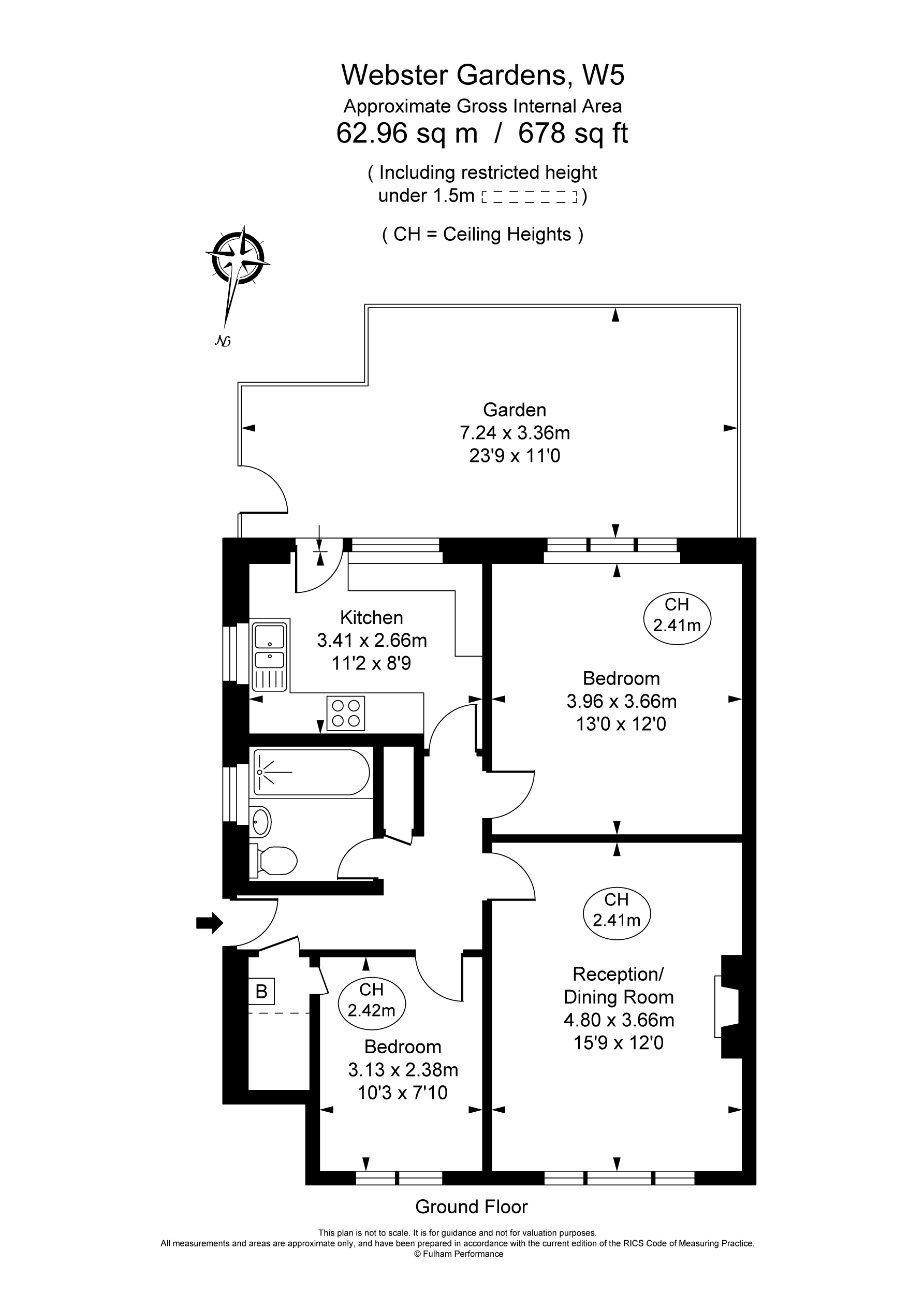 2 bed apartment for sale in Webster Gardens, Ealing - Property Floorplan