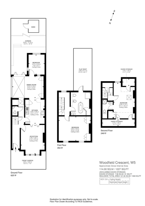 3 bed terraced house for sale in Woodfield Crescent, Ealing - Property Floorplan