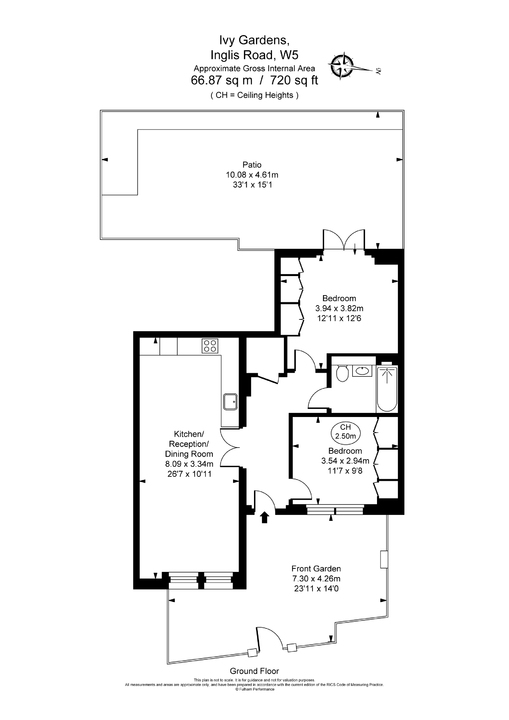 2 bed apartment for sale in Inglis Road, Ealing - Property Floorplan