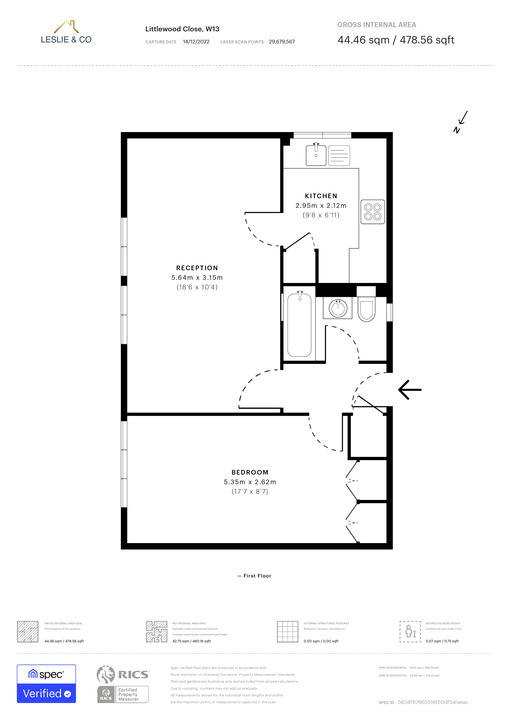 1 bed apartment to rent in Littlewood Close, Northfields, W13 - Property Floorplan