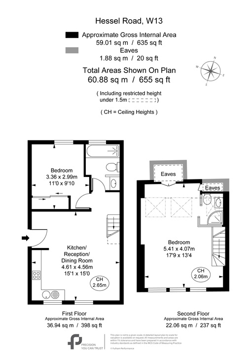 2 bed apartment for sale in Hessel Road, London - Property Floorplan