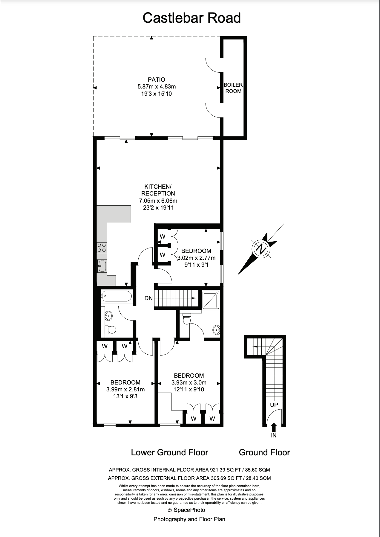 3 bed apartment to rent in Castlebar Road, Ealing - Property Floorplan