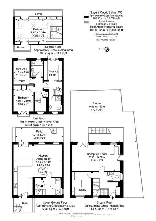 3 bed terraced house to rent in St Marys Road, Ealing - Property Floorplan