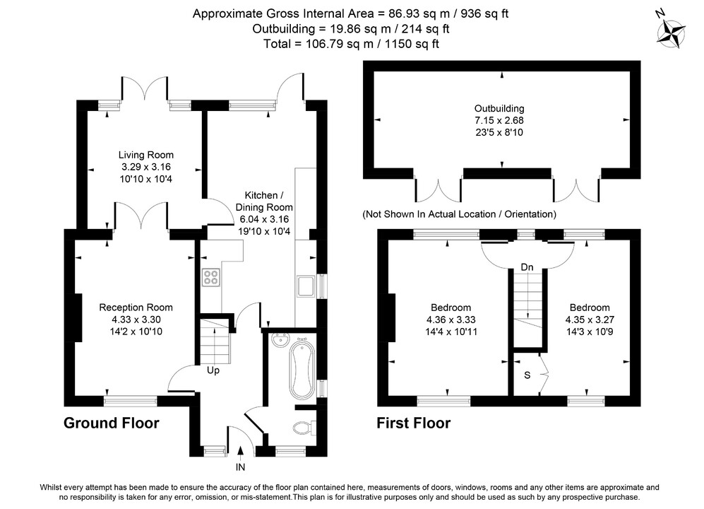 2 bed semi-detached house for sale in Fotherley Road, Rickmansworth - Property Floorplan