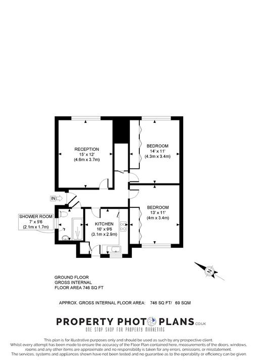 2 bed apartment for sale in Baronsmede Court, Ealing - Property Floorplan