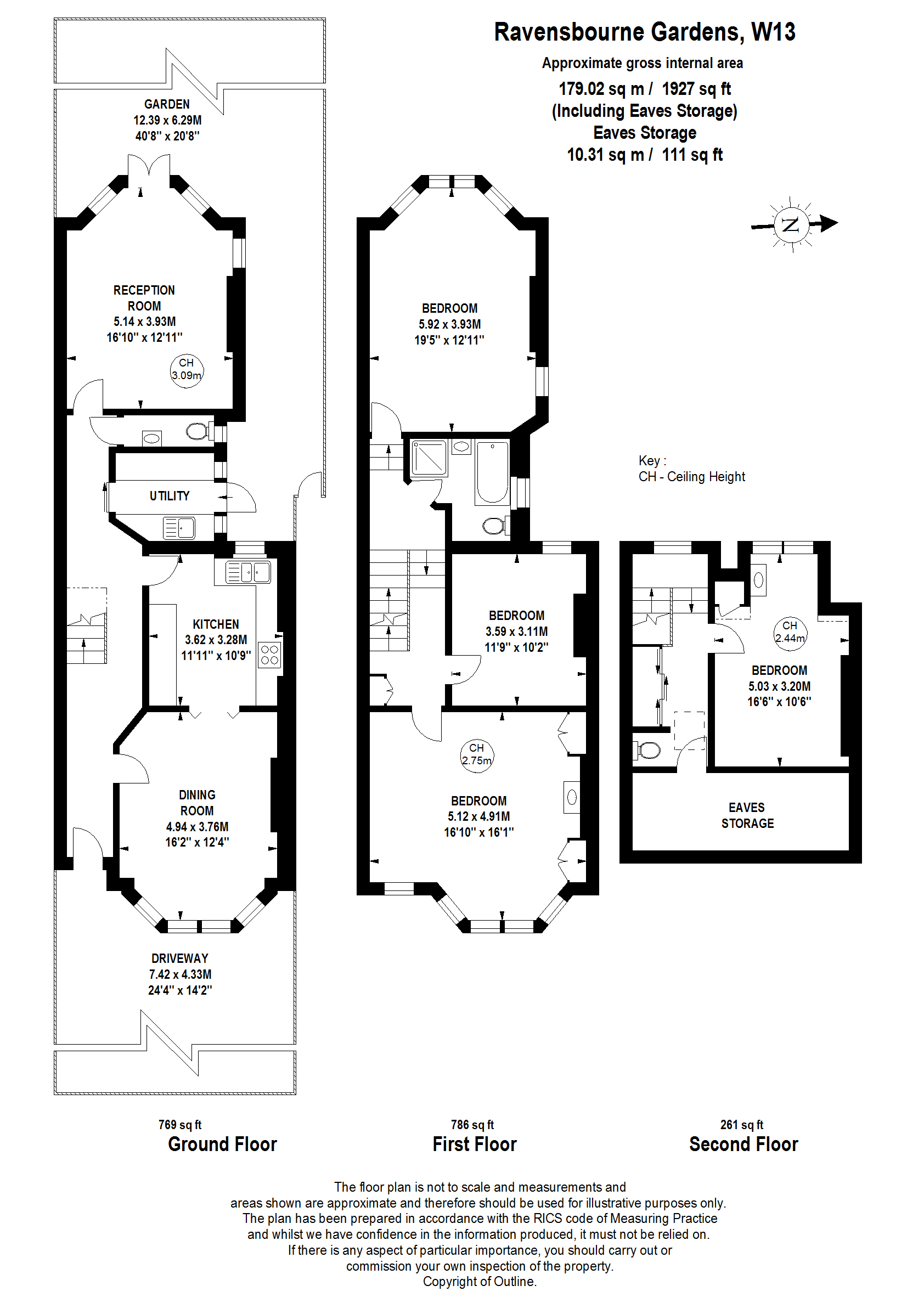 4 bed semi-detached house for sale in Ravensbourne Gardens, London - Property Floorplan
