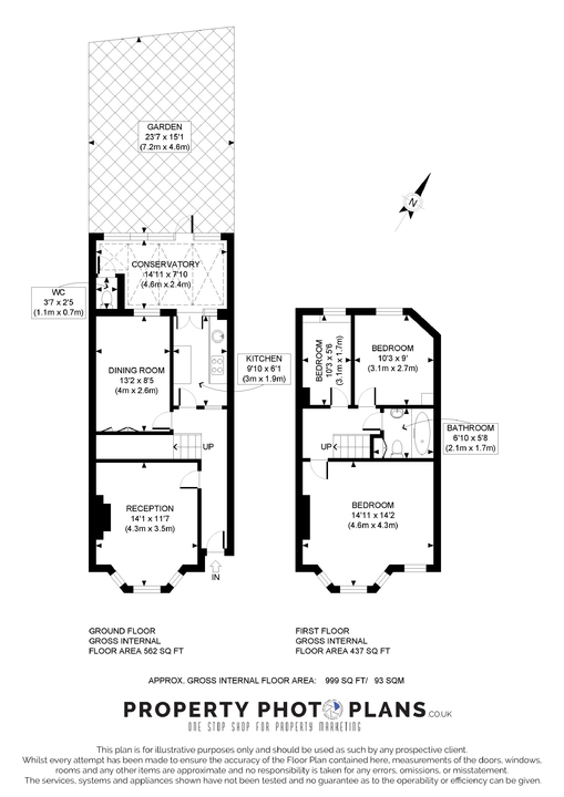 3 bed terraced house for sale in Regina Terrace, London - Property Floorplan