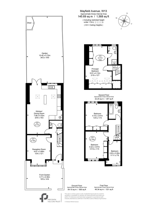 4 bed terraced house for sale in Mayfield Avenue, Ealing - Property Floorplan