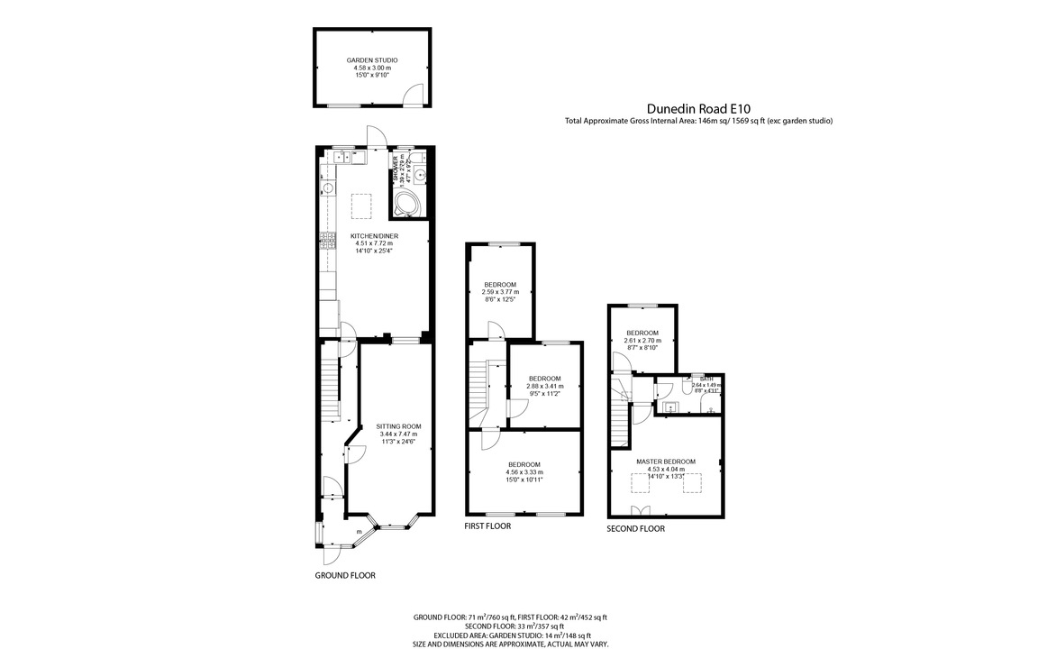 5 bed terraced house for sale in Dunedin Road, Leyton - Property floorplan