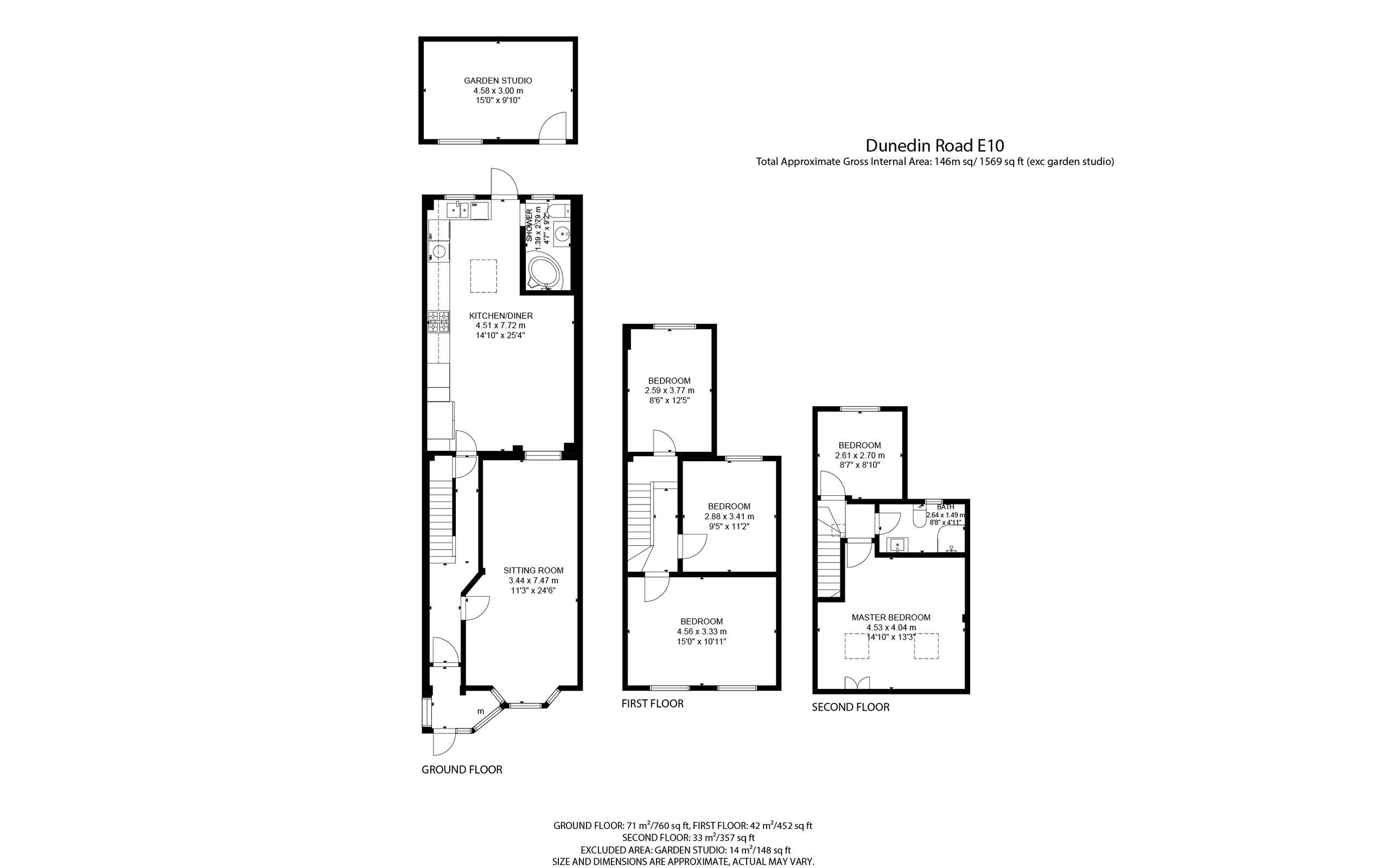 5 bed terraced house for sale in Dunedin Road, Leyton - Property floorplan