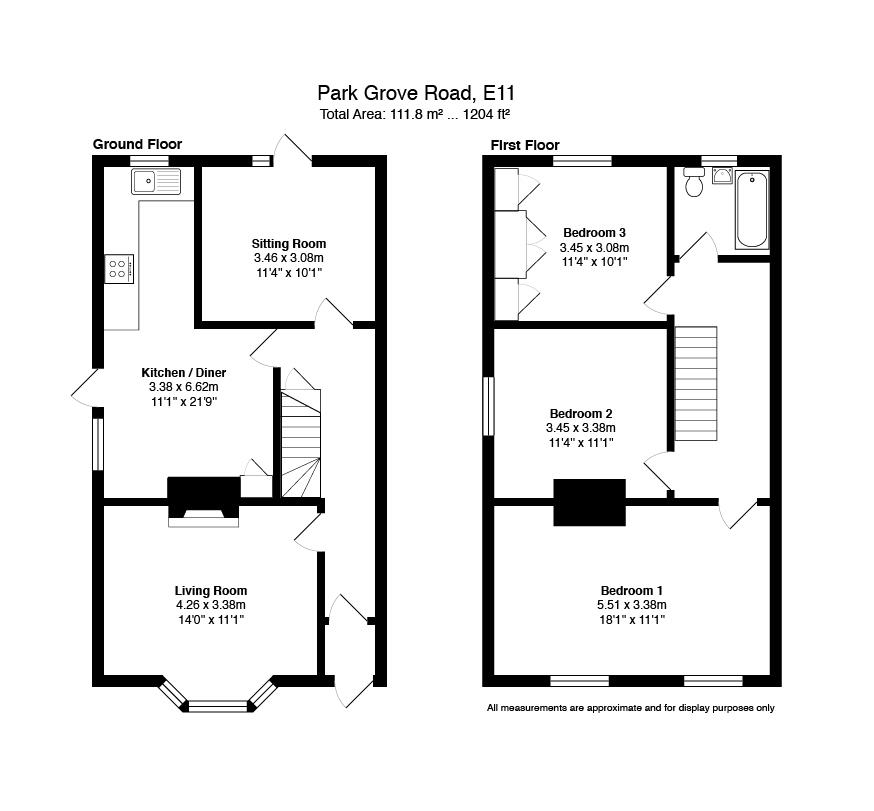 3 bed semi-detached house for sale in Park Grove Road, Leytonstone - Property floorplan