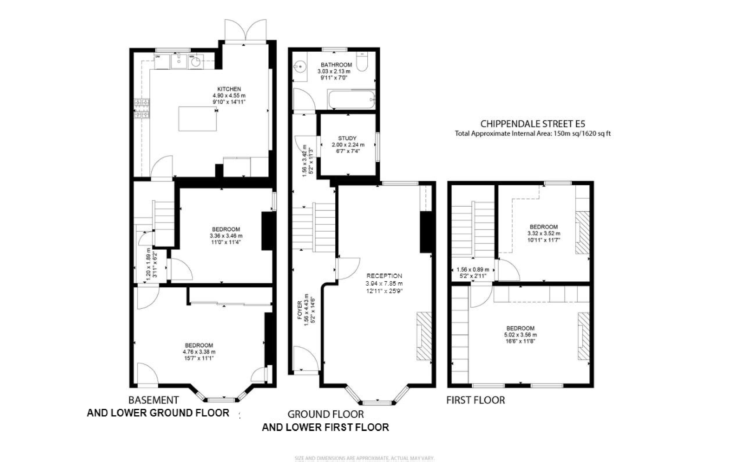 4 bed end of terrace house for sale in Chippendale Street, Hackney - Property floorplan
