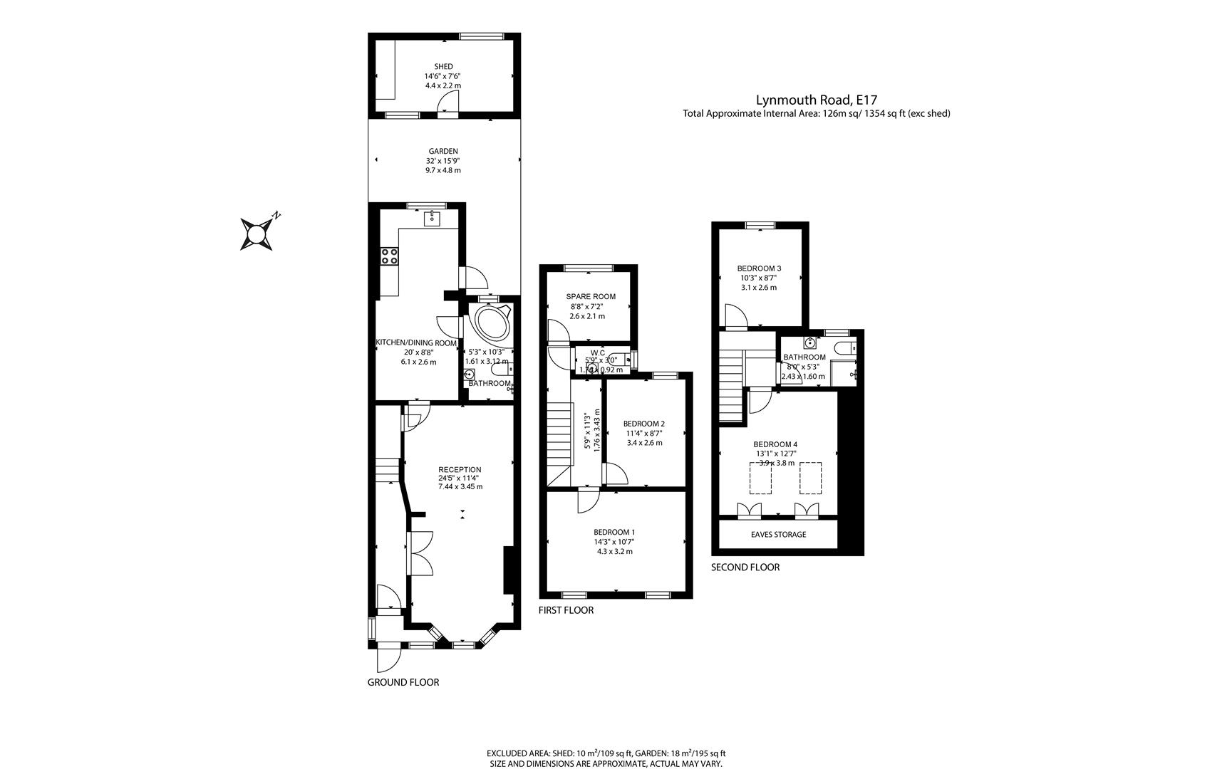 4 bed terraced house for sale in Lynmouth Road, Walthamstow - Property floorplan