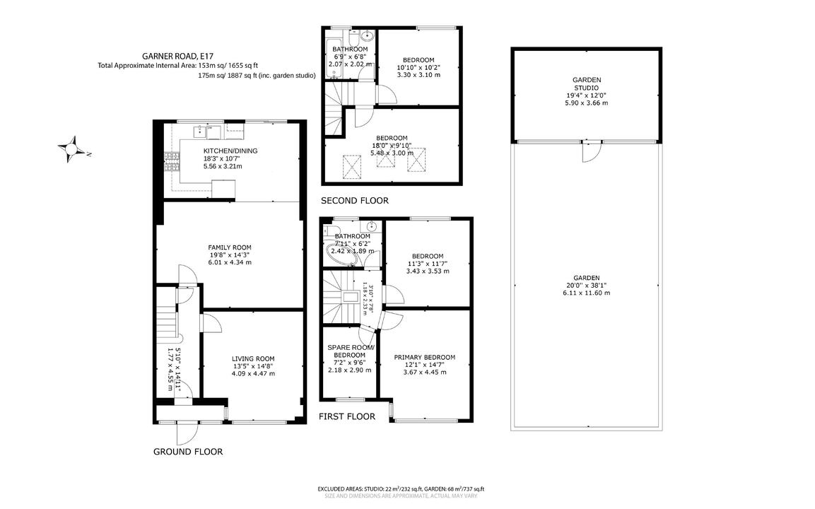 4 bed terraced house for sale in Garner Road, Walthamstow - Property floorplan